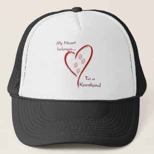 Keeshond Heart Belongs Trucker Hat