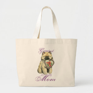 Keeshond Heart Mum Large Tote Bag