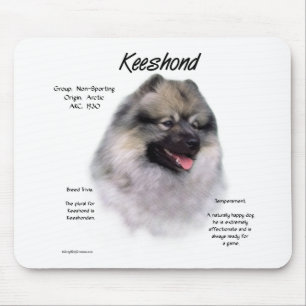 Keeshond History Design Mouse Pad