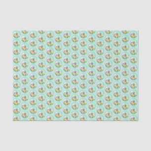 Keeshond in Tulips Painting Cute Original Dog Art Tissue Paper