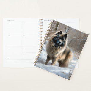 Keeshond Let It Snow Christmas Planner