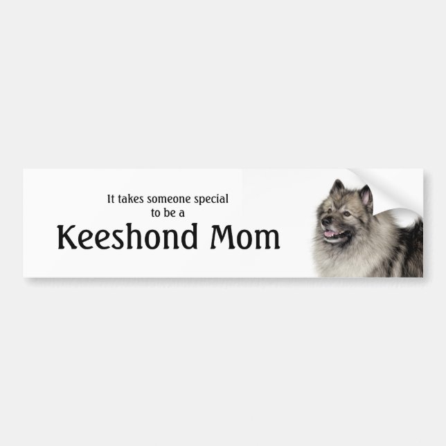Keeshond Mom Bumper Sticker (Front)
