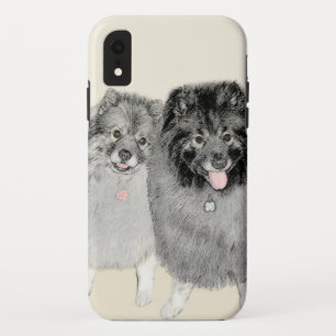Keeshond Mum and Son Painting - Original Dog Art Case-Mate iPhone Case