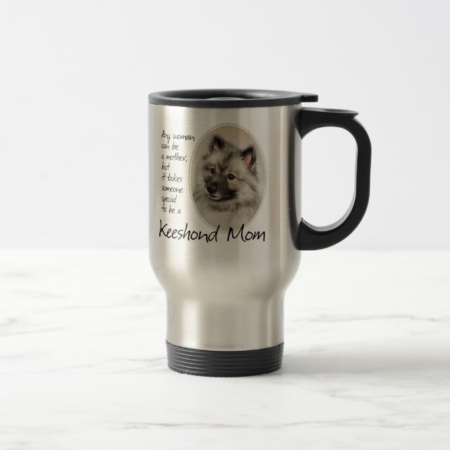 Keeshond Mum Travel Mug (Right)