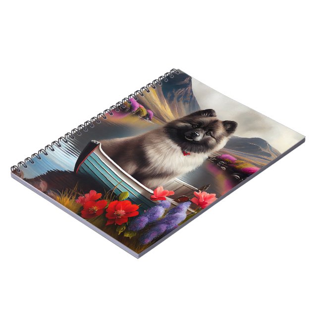 Keeshond on a Paddle: A Scenic Adventure Notebook (Left Side)
