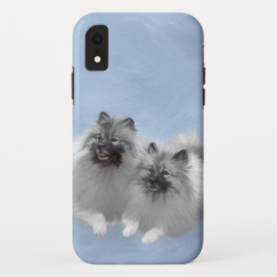 Keeshond Pair of Kees Painting Original Animal Art Case-Mate iPhone Case