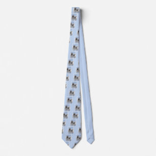 Keeshond Pair of Kees Painting Original Animal Art Tie