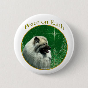 Keeshond Peace 6 Cm Round Badge