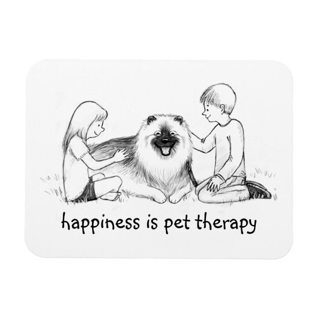 Keeshond Pet Therapy Magnet (Horizontal)