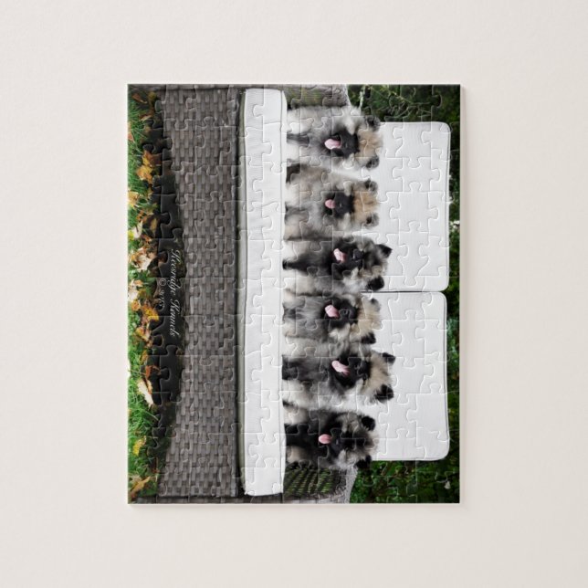 Keeshond puppies jigsaw puzzle (Vertical)