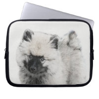 Keeshond Puppy Drawing - Cute Original Dog Art