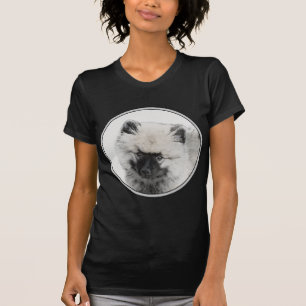 Keeshond Puppy Drawing - Cute Original Dog Art T-Shirt