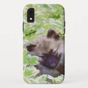 Keeshond Puppy in the Garden Painting Original Art Case-Mate iPhone Case
