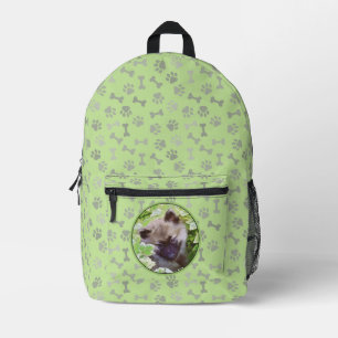 Keeshond Puppy in the Garden Painting Original Art Printed Backpack