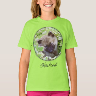 Keeshond Puppy in the Garden Painting Original Art T-Shirt