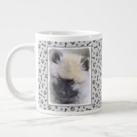 Keeshond Puppy Painting - Cute Original Dog Art