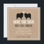 Keeshond Silhouettes Wedding Save the Date<br><div class="desc"></div>