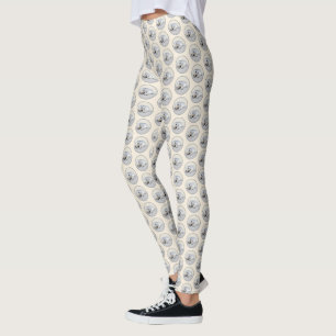 Keeshond Sleeping Puppy Painting Original Dog Art Leggings