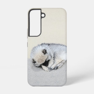 Keeshond Sleeping Puppy Painting Original Dog Art Samsung Galaxy Case