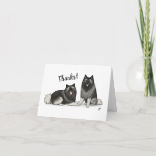 Keeshond Thanks Holiday Card