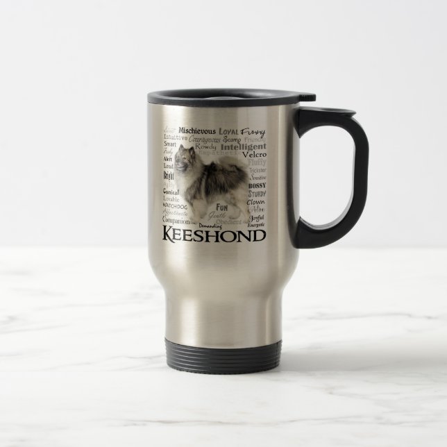 Keeshond Traits Travel Mug (Right)