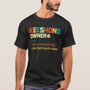 Keeshond Vintage Retro Dog Mom Dad T-Shirt