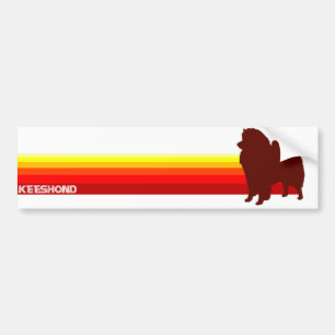 Keeshond With Stripes Bumper Sticker