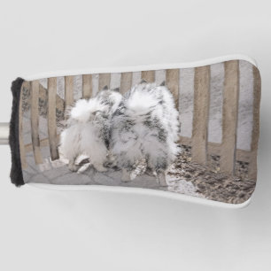 Keeshonds at the Gate Painting - Original Dog Art Golf Head Cover