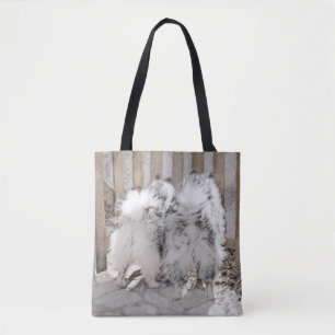 Keeshonds at the Gate Painting - Original Dog Art Tote Bag