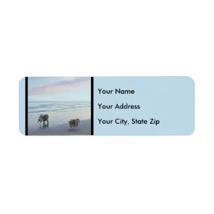Keeshonds at the Seashore Painting Dog Art