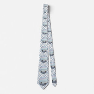 Keeshonds at the Seashore Painting Dog Art Tie