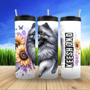Keeshond's Sunny Disposition Thermal Tumbler