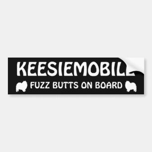 Keesiemobile Fuzz Butts Bumper Sticker