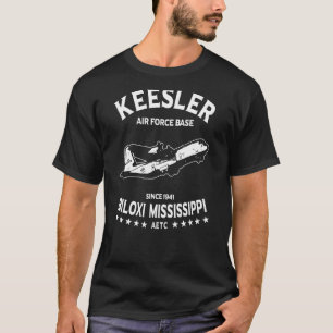 Keesler Afb Biloxi Mississippi C 130 Aircraft Vint T-Shirt