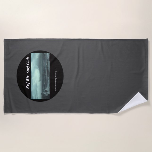 Kef Bir Surf Club Beach Towel (Front)