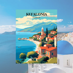Kefalonia, Greece Illustration Postcard