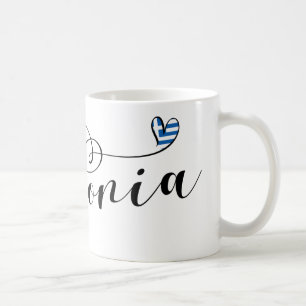 Kefalonia Heart Flag, Cephalonia, Greek Islands Coffee Mug