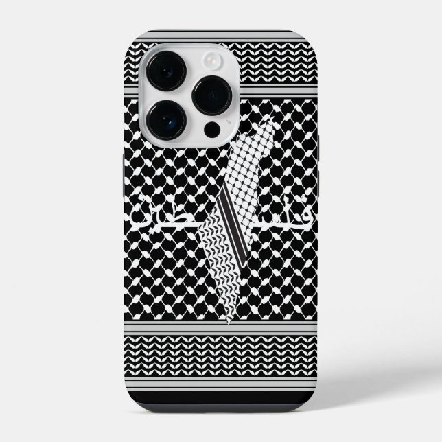 Keffiyeh Palestine Pattern White iPhone Case (Back)