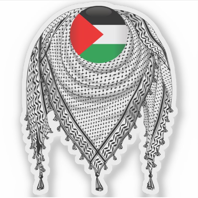 Keffiyeh Palestinian Scarf Traditional Fabric (Front)
