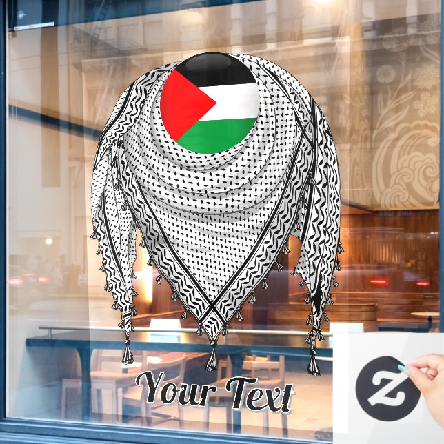 Keffiyeh Palestinian Scarf Traditional Fabric (Cafe Window)