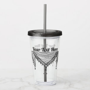 Keffiyeh Palestinian Scarf Traditional Fabric Acrylic Tumbler