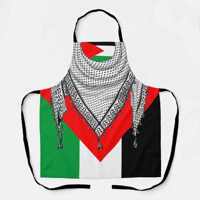 Keffiyeh Palestinian Scarf Traditional Fabric Apron (Front)