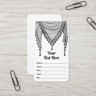 Keffiyeh Palestinian Scarf Traditional Fabric Business Card