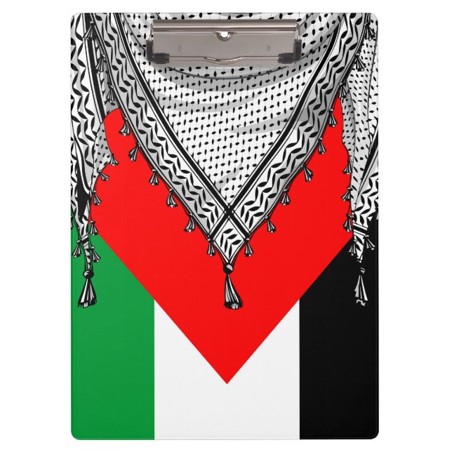 Keffiyeh Palestinian Scarf Traditional Fabric Clipboard (Front)