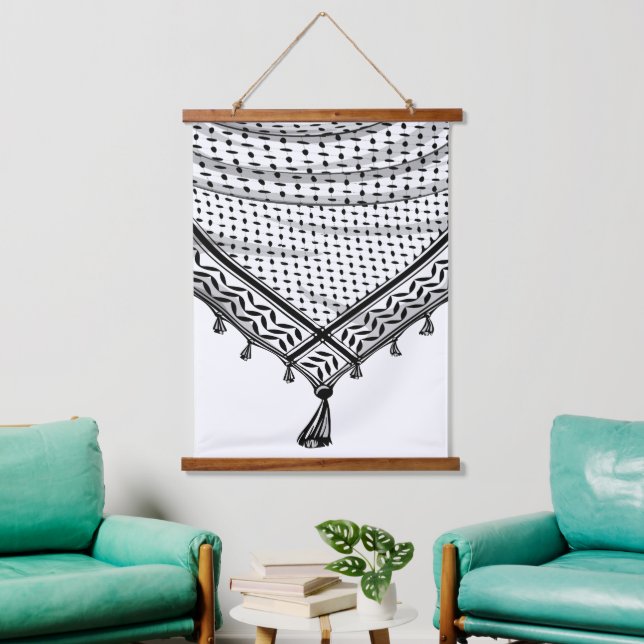 Keffiyeh Palestinian Scarf Traditional Fabric Hanging Tapestry (Living Room)