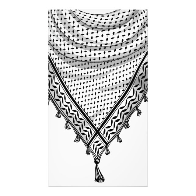 Keffiyeh Palestinian Scarf Traditional Fabric Photo Print (Front)