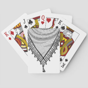 Keffiyeh Palestinian Scarf Traditional Fabric Playing Cards