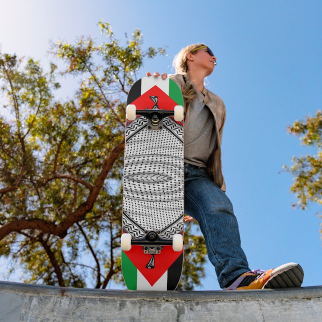 Keffiyeh Palestinian Scarf Traditional Fabric Skateboard (Outdoor 1)