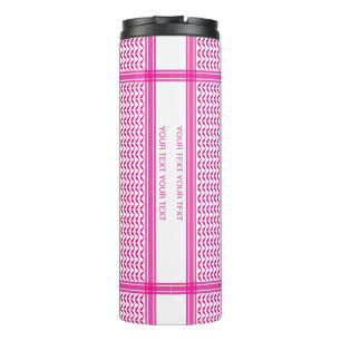 Keffiyeh Pink Palestine Pattern Thermal Tumbler