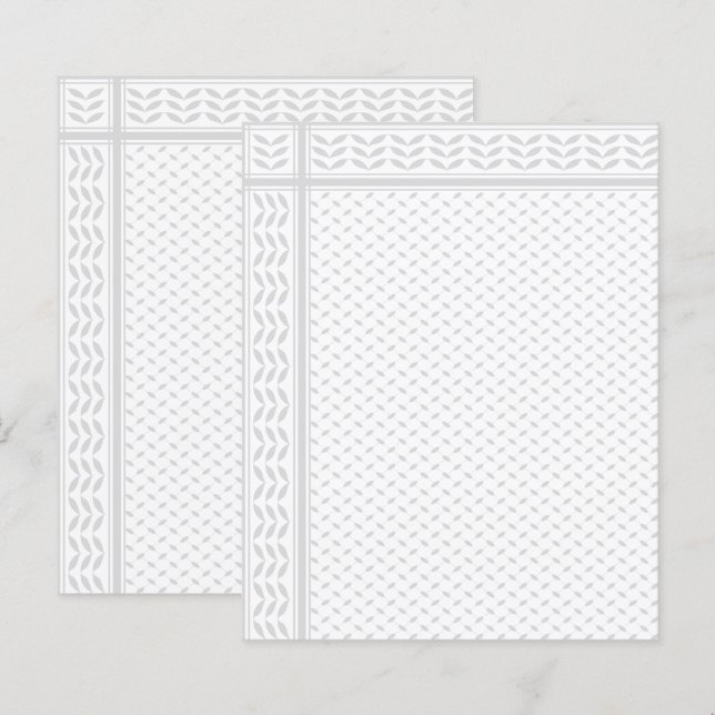 Keffiyeh Symbol of Palestine Resistance Pattern (Front/Back)